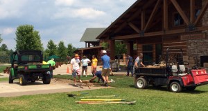 Property and Work Staff prepping sod (Photo: CKirgiss)